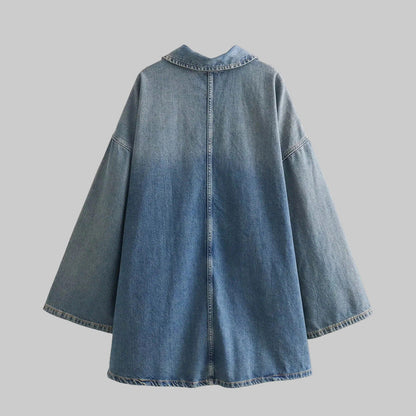 Twalya | Women's Quarter Zip Collared Oversized Long Sleeve Top