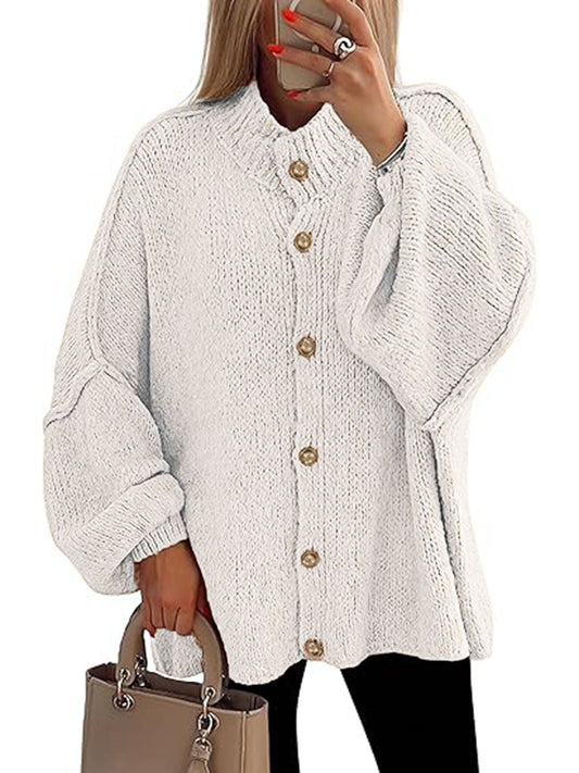 Nofia | Women's Button Down Oversized Cardigan Jacket