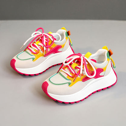 Brissa | Women's Breathable Lace Up Platform Running Sneakers
