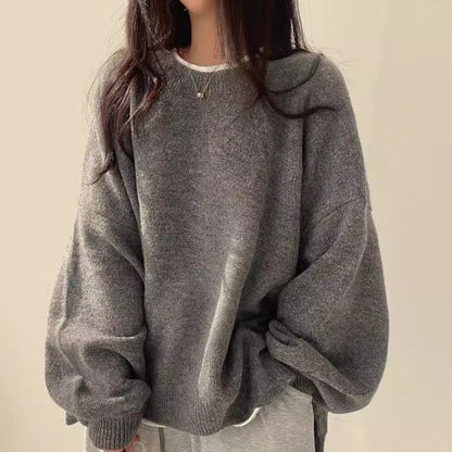 Cindy | Women's Knit Oversized Crew Neck Raglan Sweater