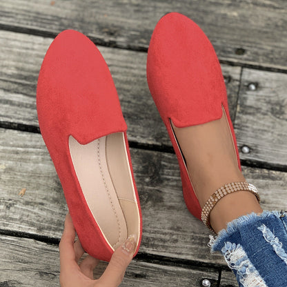Mia | Women's Pointed Toe Slip On Ballet Flats
