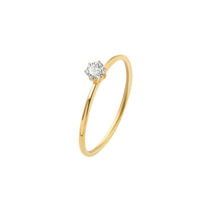 Victorine | Women's Dainty Solitaire Ring