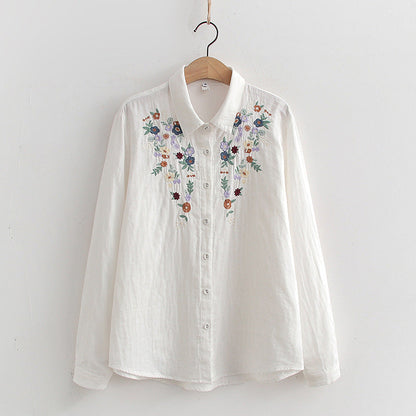 FLAVIE™ – Vintage Charm Embroidered Blouse