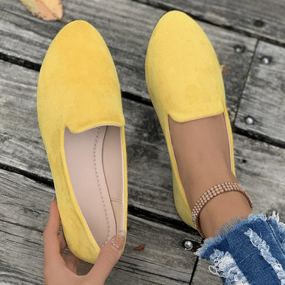 Mia | Women's Pointed Toe Slip On Ballet Flats
