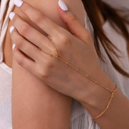 Mylene | Women's Dainty Chain Hand Bracelet Ring