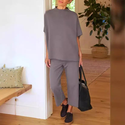 Mariella | Women's Batwing Sleeve Top and Wide Leg Pants Lounge Set