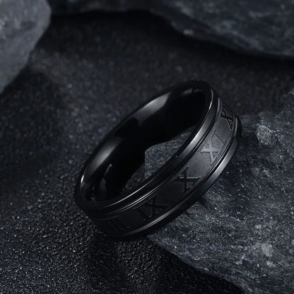 Noelle | Women's Roman Numeral Engraved Band Ring