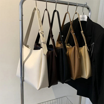 Nathalie | Women's Faux Leather Minimalist Shoulder Tote Bag