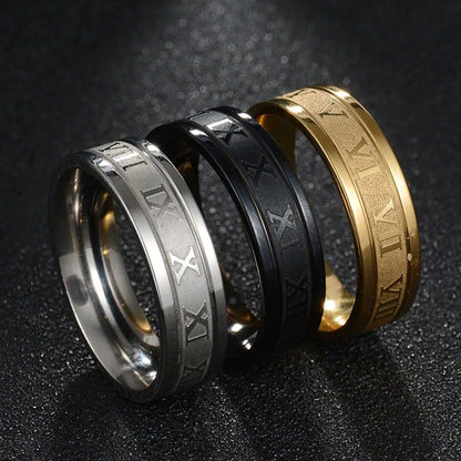 Noelle | Women's Roman Numeral Engraved Band Ring