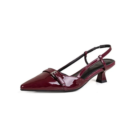 Mirella | Women's Pointed Toe Slingback Kitten Heel Pumps