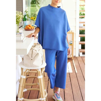 Mariella | Women's Batwing Sleeve Top and Wide Leg Pants Lounge Set
