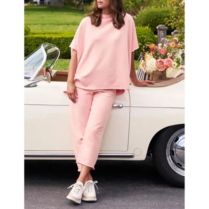 Mariella | Women's Batwing Sleeve Top and Wide Leg Pants Lounge Set