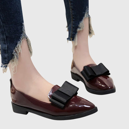 Anya | Women's Orthopedic Bow Pointed Toe Loafers