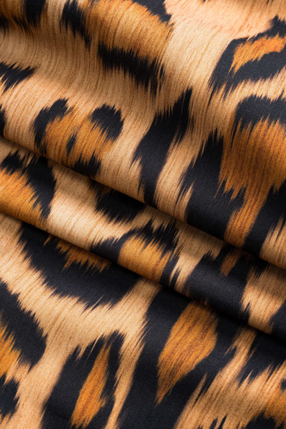 Bianca | Women's Leopard Print Corset Midi Dress