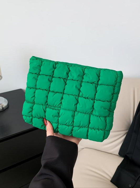 Lucy | Women's Quilted Puffer Clutch Pouch with Zip