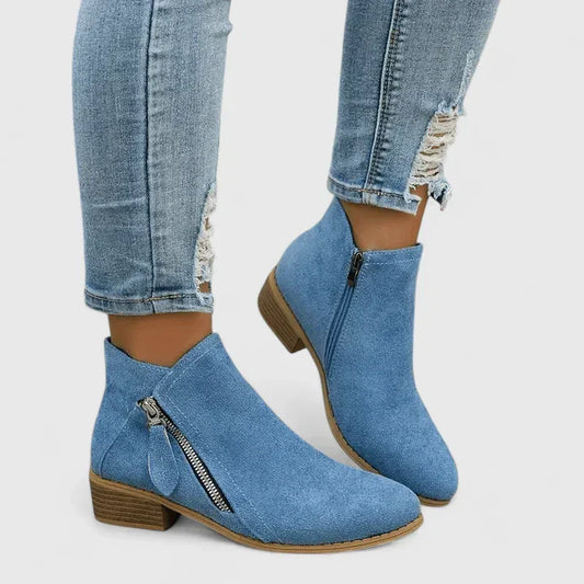 Marizheah | Women's Orthopedic Pointed Toe Side Zip Ankle Boots
