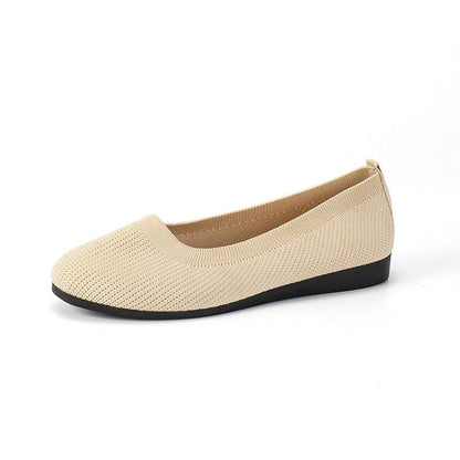 Miray | Women's Knit Slip On Round Toe Ballet Flats