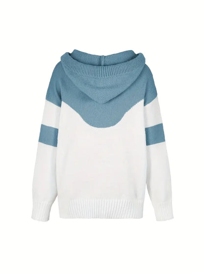 Ríona | Women's Colour Block Pullover Hoodie with Pocket