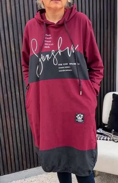 Madeleine | Women's Oversized Hooded Sweatshirt Dress with Pockets