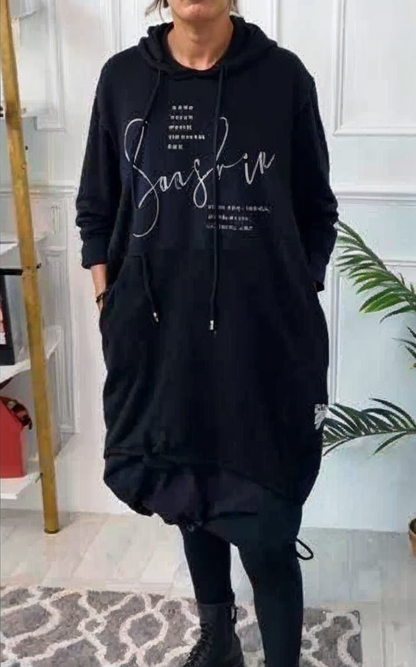 Madeleine | Women's Oversized Hooded Sweatshirt Dress with Pockets