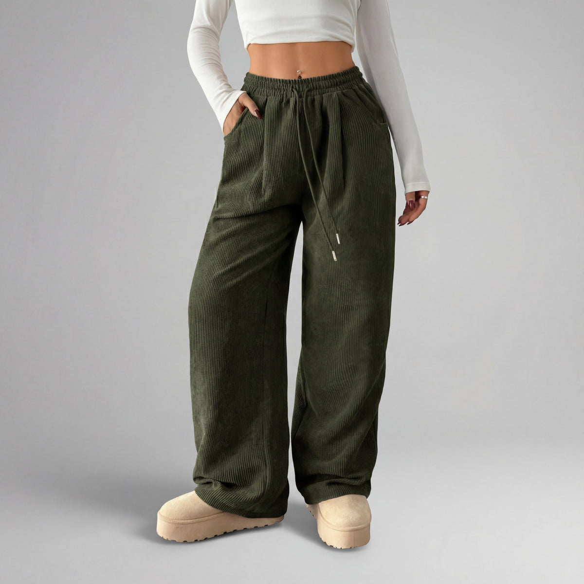 JENNIFER™ - Cozy Vintage Drawstring Bottoms