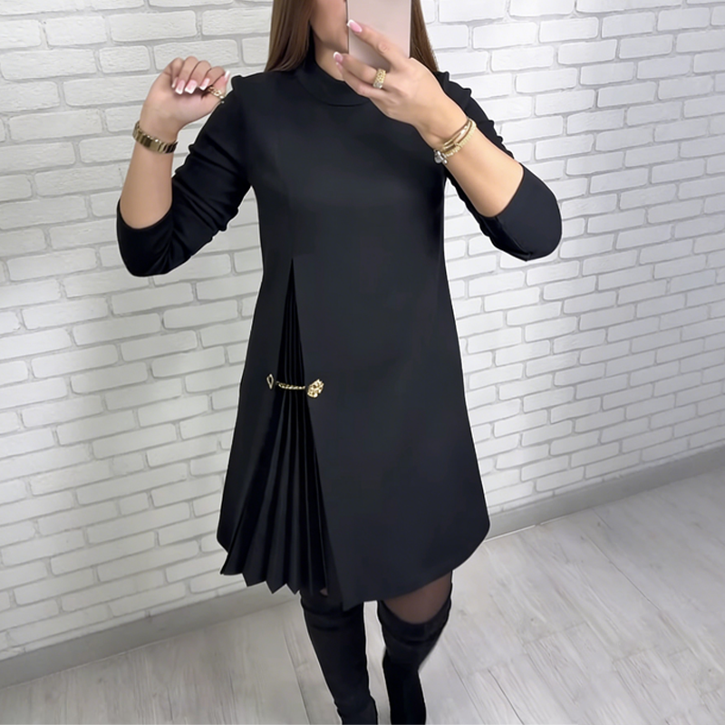 Sophie | Long Sleeve Pleated Dress